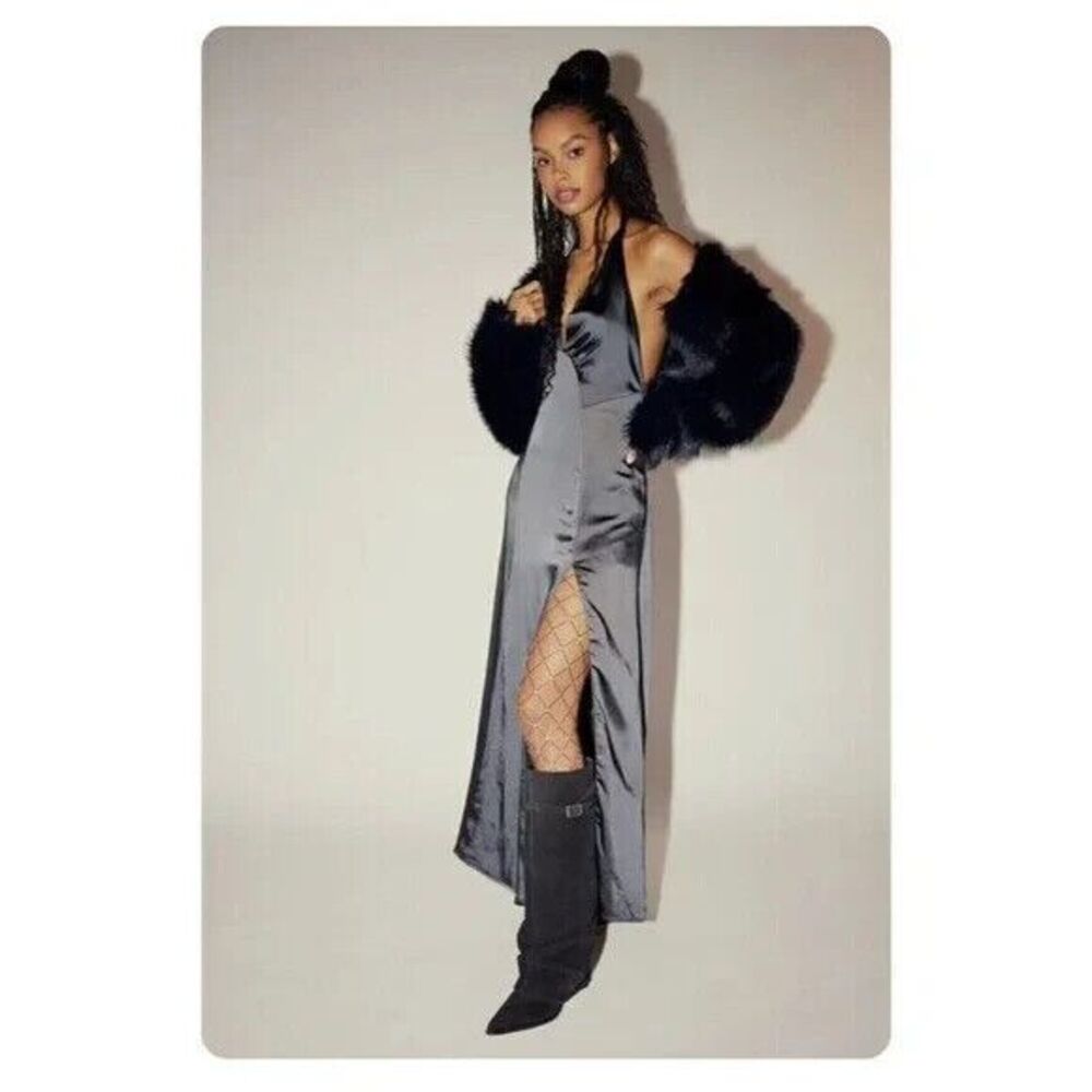$250 NWT Free People Women's Dance 'Till Dawn Party Slip Dress Black Sz M NEW - Picture 4 of 8